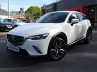 USED 2017 67 MAZDA CX-3 2.0 SKYACTIV-G Sport Nav 5d 4WD 150 S/S SAT NAV, HEAD-UP DISPLAY, REVERSING CAMERA, APPLE CARPLAY / ANDROID AUTO, HEATED SEATS & STEERING WHEEL, BOSE SOUND SYSTEM, REAR PARKING SENSORS, CRUISE CONTROL & SPEED LIMITER, LANE DEPARTURE WARNING SYSTEM, BLACK PART LEATHER INTERIOR, KEYLESS ENTRY & START, 18 INCH ALLOY WHEELS, PRIVACY GLASS, DAB RADIO, BLUETOOTH, RAIN & LIGHT SENSORS, MANUAL 6 SPEED, 4X4, ELECTRIC FOLDING HEATED DOOR MIRRORS, AUTOMATIC CLIMATE CONTROL AIR CON, HILL HOLD ASSIST, 2 x USB PORTS, ISO FIX, SERVICE HISTORY