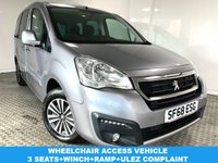 USED 2018 68 PEUGEOT PARTNER TEPEE 1.6 BlueHDi Allure MPV 5dr Diesel Manual Euro 6 (s/s) (100 ps) WHEELCHAIR ACCESSIBLE WITH 4 SEATS