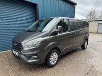 USED 2022 22 FORD TRANSIT CUSTOM GREY 300 ECOBLUE LIMITED PANEL VAN, 2.0, L2, H1, EURO 6, 130PS (FG22 XGS) Delivery and Finance available. 25+ years in business. RAC Approved Dealer