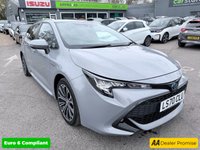 USED 2020 70 TOYOTA COROLLA Grey 2.0 VVT-h Design Touring Sports, 74,973 miles, ULEZ compliant, Hybrid auto, 8in Touchscreen, CarPlay/Android Auto, Sat Nav, Rear Camera, A/C. This 2020 Toyota Corolla VVT-h Design boasts an impressive service history with its last service completed on 30th October 2025 at 58,505 miles, offering peace of mind for its next owner. This Euro 6 compliant model features a powerful yet efficient 2.0L petrol hybrid engine, paired with the Design trim for a refined driving experience. You'll also benefit from a 3 month warranty and a 12 month MOT provided on purchase, ensuring roadworthiness.  Experience enhanced comfort and convenience with h