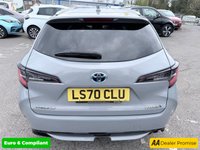 USED 2020 70 TOYOTA COROLLA Grey 2.0 VVT-h Design Touring Sports, 74,973 miles, ULEZ compliant, Hybrid auto, 8in Touchscreen, CarPlay/Android Auto, Sat Nav, Rear Camera, A/C. This 2020 Toyota Corolla VVT-h Design boasts an impressive service history with its last service completed on 30th October 2025 at 58,505 miles, offering peace of mind for its next owner. This Euro 6 compliant model features a powerful yet efficient 2.0L petrol hybrid engine, paired with the Design trim for a refined driving experience. You'll also benefit from a 3 month warranty and a 12 month MOT provided on purchase, ensuring roadworthiness.  Experience enhanced comfort and convenience with h