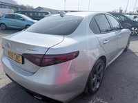 USED 2019 19 ALFA ROMEO GIULIA Grey 2.0T Veloce Euro 6 saloon, 75,150 miles, ULEZ compliant, Automatic, Leather, Sat nav, CarPlay/Android Auto, Climate, Cruise, DAB, 18in Alloys. This 2019 Alfa Romeo Giulia T Veloce offers a compelling blend of performance and technology, presented with a 3 month warranty for your peace of mind. As a Euro 6 compliant vehicle, it features a potent 2.0 litre petrol engine and is equipped with 18 inch dark finish alloy wheels, Bi-Xenon headlamps with LED daytime running lights, and the Convenience Pack which includes keyless entry. Inside, you will find the Alfa Connect 3D Nav 8.8 inch infotainment system, complete with Bluetooth connectivi