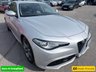 USED 2019 19 ALFA ROMEO GIULIA Grey 2.0T Veloce Euro 6 saloon, 75,150 miles, ULEZ compliant, Automatic, Leather, Sat nav, CarPlay/Android Auto, Climate, Cruise, DAB, 18in Alloys. This 2019 Alfa Romeo Giulia T Veloce offers a compelling blend of performance and technology, presented with a 3 month warranty for your peace of mind. As a Euro 6 compliant vehicle, it features a potent 2.0 litre petrol engine and is equipped with 18 inch dark finish alloy wheels, Bi-Xenon headlamps with LED daytime running lights, and the Convenience Pack which includes keyless entry. Inside, you will find the Alfa Connect 3D Nav 8.8 inch infotainment system, complete with Bluetooth connectivi