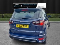 USED 2022 22 FORD ECOSPORT 1.0T EcoBoost GPF ST-Line SUV 5dr Petrol Manual Euro 6 (s/s) (125 ps) HERE AT MOTOR SWITCH YOUR NEW MOTOR IS JUST A SWITCH AWAY WITH THIS FORD ECOSPORT 1.0T PETROL ECOBOOST GPF GT-LINE SUV 5DR MANUAL EURO 6, WHICH COMES WITH A FULL 12 MONTHS NATIONWIDE WARRANTY AND ALSO COMES WITH A FULL 12 MONTHS MOT, THIS VEHICLE ALSO HAS ONLY 1 FORMER KEEPER, ALSO COMES WITH 2 KEYS AND HAS LOW MILEAGE, WITH THE LAST SERVICE BEING DONE AT 26790 MILES, FINANCE AVAILABLE FROM 10.9% APR, DELIVERY AVAILABLE, PART EX WELCOME, FULLY VALETED USING AUTO SMART PRODUCTS, HPI CLEAR
