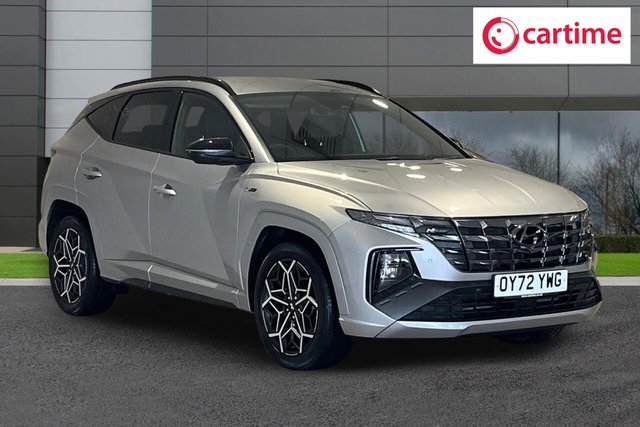 View our Hyundai Tucson 1.6 h T-GDi N Line SUV 5dr Petrol Hybrid Auto Euro 6 (s/s) (230 ps) Rear View Camera, Front / Rear Parking Sensors, Android Auto / Apple CarPlay, Heated Front Seats, Touchscreen Satellite Navigation
