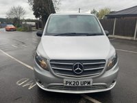 USED 2020 20 MERCEDES-BENZ VITO 2.1 116 CDI Premium Panel Van 5dr Diesel Manual RWD L2 Euro 6 (s/s) (163 ps) This 2020 Mercedes Benz Vito 116 CDI Premium RWD L2 Euro 6 (s/s) 5dr boasts a clear vehicle history and has had only one owner from new.  This well maintained example features a 2.1 litre diesel engine producing 161 bhp, paired with a Premium trim level.  For your convenience, it comes equipped with a reversing camera, Audio 15 with Bluetooth connectivity, and TEMPMATIC air conditioning.  Navigating tight spaces is made easier with Active Parking Assist, which includes front and rear sensors.