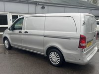 USED 2020 20 MERCEDES-BENZ VITO 2.1 116 CDI Premium Panel Van 5dr Diesel Manual RWD L2 Euro 6 (s/s) (163 ps) This 2020 Mercedes Benz Vito 116 CDI Premium RWD L2 Euro 6 (s/s) 5dr boasts a clear vehicle history and has had only one owner from new.  This well maintained example features a 2.1 litre diesel engine producing 161 bhp, paired with a Premium trim level.  For your convenience, it comes equipped with a reversing camera, Audio 15 with Bluetooth connectivity, and TEMPMATIC air conditioning.  Navigating tight spaces is made easier with Active Parking Assist, which includes front and rear sensors.