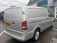 USED 2020 20 MERCEDES-BENZ VITO 2.1 116 CDI Premium Panel Van 5dr Diesel Manual RWD L2 Euro 6 (s/s) (163 ps) This 2020 Mercedes Benz Vito 116 CDI Premium RWD L2 Euro 6 (s/s) 5dr boasts a clear vehicle history and has had only one owner from new.  This well maintained example features a 2.1 litre diesel engine producing 161 bhp, paired with a Premium trim level.  For your convenience, it comes equipped with a reversing camera, Audio 15 with Bluetooth connectivity, and TEMPMATIC air conditioning.  Navigating tight spaces is made easier with Active Parking Assist, which includes front and rear sensors.