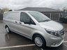 USED 2020 20 MERCEDES-BENZ VITO 2.1 116 CDI Premium Panel Van 5dr Diesel Manual RWD L2 Euro 6 (s/s) (163 ps) This 2020 Mercedes Benz Vito 116 CDI Premium RWD L2 Euro 6 (s/s) 5dr boasts a clear vehicle history and has had only one owner from new.  This well maintained example features a 2.1 litre diesel engine producing 161 bhp, paired with a Premium trim level.  For your convenience, it comes equipped with a reversing camera, Audio 15 with Bluetooth connectivity, and TEMPMATIC air conditioning.  Navigating tight spaces is made easier with Active Parking Assist, which includes front and rear sensors.