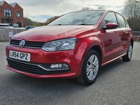 USED 2014 64 VOLKSWAGEN POLO 1.2 TSI BlueMotion Tech SE Hatchback 5dr Petrol Manual Euro 6 (s/s) (90 ps) &pound;20 TAX -- FULL SERVICE HISTORY -- FULL MOT -- SAT NAV -- PARKING SENSORS