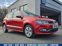 USED 2014 64 VOLKSWAGEN POLO 1.2 TSI BlueMotion Tech SE Hatchback 5dr Petrol Manual Euro 6 (s/s) (90 ps) &pound;20 TAX -- FULL SERVICE HISTORY -- FULL MOT -- SAT NAV -- PARKING SENSORS
