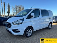 USED 2018 18 FORD TRANSIT CUSTOM 2.0 320 EcoBlue Limited Crew Van Double Cab 5dr Diesel Auto L1 H1 Euro 6 (s/s) (6 Seat) (130 ps) Aircon/Heated Seats