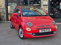 USED 2016 16 FIAT 500 1.2 Lounge Hatchback 3dr Petrol Manual Euro 6 (s/s) (69 bhp) 6 MONTHS RAC WARRANTY 2 KEYS