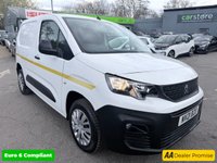 USED 2021 21 PEUGEOT PARTNER White 1.5 BlueHDi Euro 6 panel van, 41,000 miles, ULEZ compliant, 5-Speed manual, A/C, Bluetooth, DAB Radio. Plus VAT @ 20%! This 2021 Peugeot Partner van boasts exceptionally low mileage for its age, having covered just 41,000 miles. This one owner vehicle comes with a full service history, with its last service completed on 16 January 2026 at 40,406 miles. It is powered by a 1.5 litre BlueHDi diesel engine, meeting Euro 6 emission standards. For your peace of mind, a 12 month MOT will be provided on purchase, and the vehicle is covered by a 3 month warranty.  The Peugeot Partner 1.5 BlueHDi 1000 Professional Standar