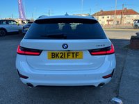 USED 2021 21 BMW 3 SERIES 2.0 320i Sport Touring 5dr Petrol Auto Euro 6 (s/s) (184 ps) 1 OWNER FROM NEW* 3 STAMP BMW SERVICE HISTORY* AUTOMATIC* PADDLE SHIFT* SAT NAV* PARKING SENSORS* CRUISE CONTROL* REVERSING CAMERA* SPLIT BOOT OPENING. HEATED CREAM LEATHER* APPLE CARPLAY* ANDROID AUTO