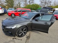USED 2021 21 VOLVO V90 Grey 2.0 B4 MHEV R-Design, 80,900 miles, ULEZ compliant, Automatic, Sat Nav, Leather, Rear camera, CarPlay/Android Auto, Full Volvo Service history This 2021 Volvo V90 B4 R Design offers a compelling blend of style and efficiency, boasting a 2.0 litre petrol hybrid engine and meeting Euro 6 emission standards.  With a 3 month warranty for your peace of mind, this R Design trim level comes equipped with a Climate Pack featuring heated seats and a heated steering wheel, perfect for those colder days.  Enjoy seamless connectivity with smartphone integration, including Apple CarPlay and Android Auto, and the convenience of Keyless Drive with ke