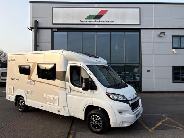 View our Elddis Accordo 105 End washroom - 2 berth - 2 belt - Low miles - Fresh Service
