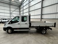 USED 2021 21 FORD TRANSIT 350 2.0 ECOBLUE 130PS RWD DOUBLE CAB TIPPER - NO VAT 