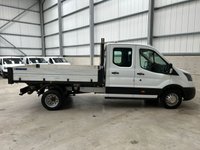 USED 2021 21 FORD TRANSIT 350 2.0 ECOBLUE 130PS RWD DOUBLE CAB TIPPER - NO VAT 
