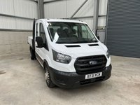 USED 2021 21 FORD TRANSIT 350 2.0 ECOBLUE 130PS RWD DOUBLE CAB TIPPER - NO VAT 