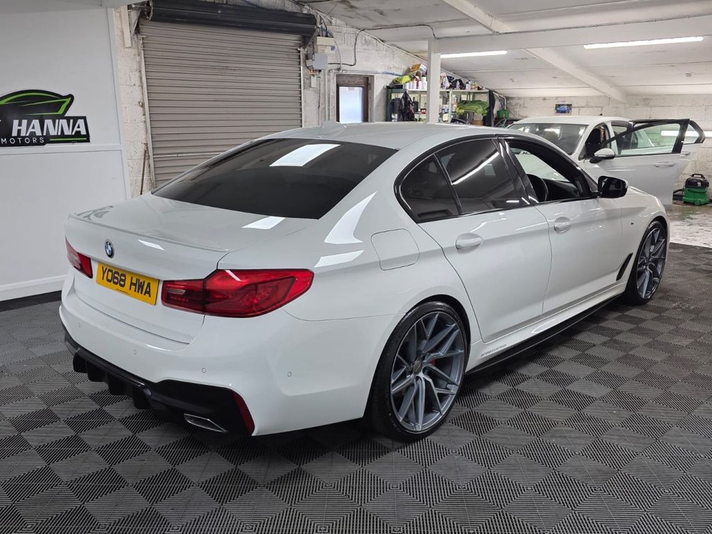 USED 2018 68 BMW 5 SERIES 2.0 520d M Sport Saloon 4dr Diesel Auto Euro 6 (s/s) (190 ps) SatNav - Sensors & Camera!