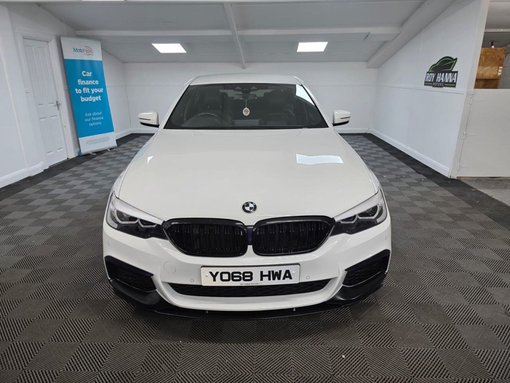 USED 2018 68 BMW 5 SERIES 2.0 520d M Sport Saloon 4dr Diesel Auto Euro 6 (s/s) (190 ps) SatNav - Sensors & Camera!
