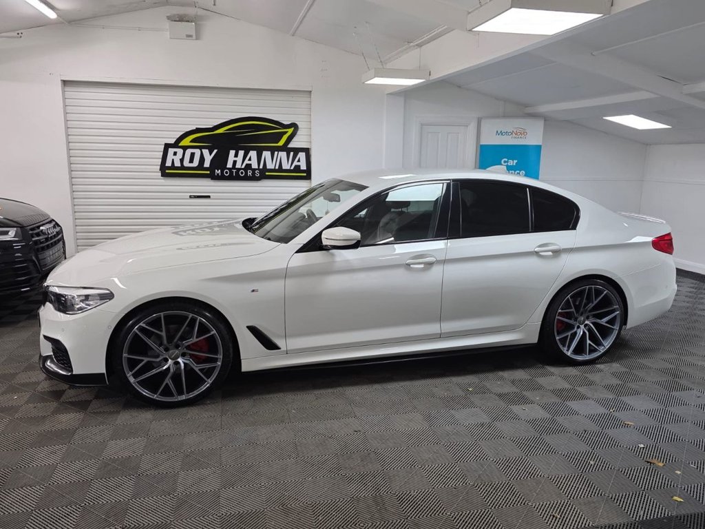 USED 2018 68 BMW 5 SERIES 2.0 520d M Sport Saloon 4dr Diesel Auto Euro 6 (s/s) (190 ps) SatNav - Sensors & Camera!