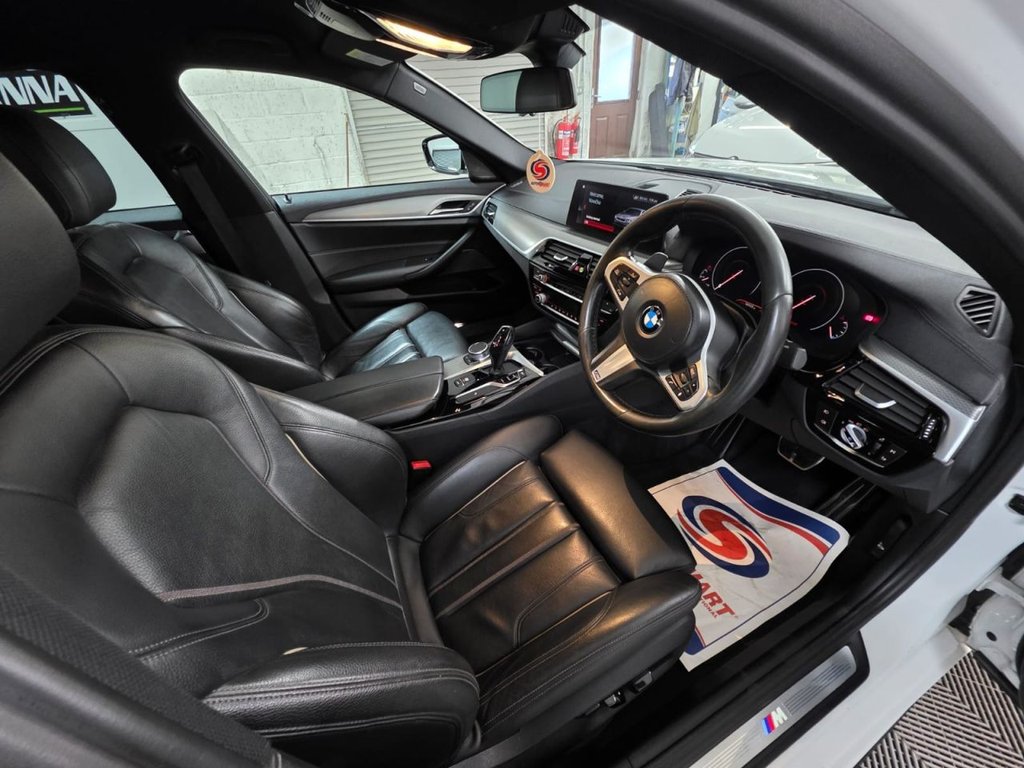 USED 2018 68 BMW 5 SERIES 2.0 520d M Sport Saloon 4dr Diesel Auto Euro 6 (s/s) (190 ps) SatNav - Sensors & Camera!