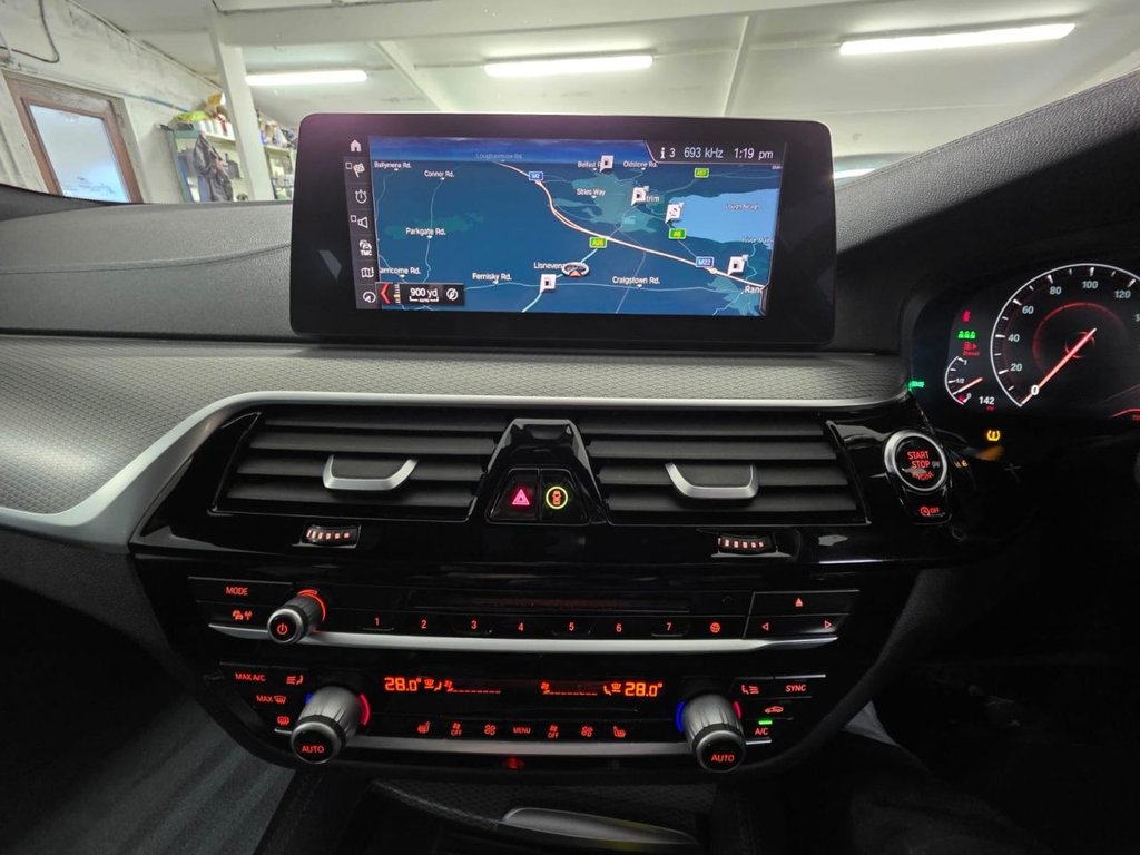 USED 2018 68 BMW 5 SERIES 2.0 520d M Sport Saloon 4dr Diesel Auto Euro 6 (s/s) (190 ps) SatNav - Sensors & Camera!