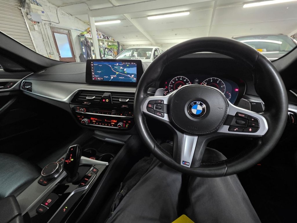 USED 2018 68 BMW 5 SERIES 2.0 520d M Sport Saloon 4dr Diesel Auto Euro 6 (s/s) (190 ps) SatNav - Sensors & Camera!