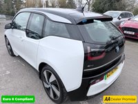 USED 2020 70 BMW I3 White 42.2kWh electric hatchback, 25,450 miles, Automatic, 19in alloys, CarPlay/Android Auto, Sat nav, Rear camera, Heated seats, DAB, A/C. This 2020 BMW i3 presents an exceptional ownership proposition, having been meticulously maintained by a single owner and boasting remarkably low mileage for its age at just 25,450 miles. As a fully electric vehicle, it offers an impressive battery total capacity of 42 kWh, providing a maximum range of 190 miles when new. Charging is convenient, with a full charge at home using a 7kW charger taking approximately 5 hours and 15 minutes, while rapid public charging can replenish the battery from e