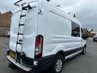 USED 2018 68 FORD TRANSIT 2.0 350 EcoBlue Crew Van Double Cab 6dr Diesel Manual FWD L3 H2 Euro 6 (130 ps) NO. VAT JUST 49K WITH AIR CON !!! 7 SEAT CREW VAN WITH AIR CON !!!!