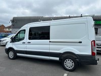 USED 2018 68 FORD TRANSIT 2.0 350 EcoBlue Crew Van Double Cab 6dr Diesel Manual FWD L3 H2 Euro 6 (130 ps) NO. VAT JUST 49K WITH AIR CON !!! 7 SEAT CREW VAN WITH AIR CON !!!!