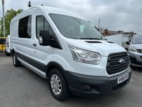 USED 2018 68 FORD TRANSIT 2.0 350 EcoBlue Crew Van Double Cab 6dr Diesel Manual FWD L3 H2 Euro 6 (130 ps) NO. VAT JUST 49K WITH AIR CON !!! 7 SEAT CREW VAN WITH AIR CON !!!!