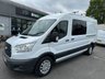 USED 2018 68 FORD TRANSIT 2.0 350 EcoBlue Crew Van Double Cab 6dr Diesel Manual FWD L3 H2 Euro 6 (130 ps) NO. VAT JUST 49K WITH AIR CON !!! 7 SEAT CREW VAN WITH AIR CON !!!!