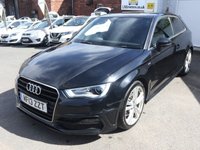 USED 2013 13 AUDI A3 2.0 TDI S line Hatchback 3dr Diesel Manual Euro 5 (s/s) (150 ps) * SERVICE HISTORY + &pound;20 TAX  *