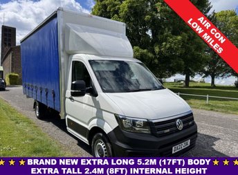 2022 VOLKSWAGEN CRAFTER 2.0 3.5t. 5.2m (17ft) Curtainside + or - Tail Lift, Sprinter Size, Eu 6 140Bhp &pound;28995.00