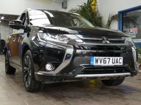 USED 2017 67 MITSUBISHI OUTLANDER 2.0h 12kWh 4hs SUV 5dr Petrol Plug-in Hybrid CVT 4WD Euro 6 (s/s) (200 ps) SUNROOF SAT NAV CAMERA LEATHER HEATED SEATS PARKING SENSORS 2 OWNERS 7 SERVICES TO 62K MILES SEPT 2025