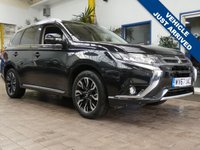 USED 2017 67 MITSUBISHI OUTLANDER 2.0h 12kWh 4hs SUV 5dr Petrol Plug-in Hybrid CVT 4WD Euro 6 (s/s) (200 ps) SUNROOF SAT NAV CAMERA LEATHER HEATED SEATS PARKING SENSORS 2 OWNERS 7 SERVICES TO 62K MILES SEPT 2025