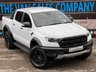 USED 2020 70 FORD RANGER 2.0 ECOBLUE RAPTOR PICKUP DOUBLE CAB 4DR DIESEL AUTO 4WD EURO 6 (S/S) (213 PS) NAV NO VAT - FULL SERVICE HISTORY - WET BELT JUST BEEN DONE - GENUINE  RAPTOR - EURO 6  - HPI CHECK ALL CLEAR - ULEZ / CAZ / LEZ COMPLIANT - AUTOMATIC - METTALIC WHITE PAINTWORK - DOUBLE CAB - SPORT SEATS - SAT NAV - REVERSE CAMERA - CRUISE CONTROL - HEATED SEATS - DUAL ZONE CLIMATE - AIR CONDITIONING - DAB / RADIO / BLUETOOTH - BI XENON HEADLIGHTS -  FINANCE AVAILABLE - ZERO DEPOSIT OFFERS - ALL VANS/CARS WELCOME IN PART-EXCHANGE, ANY AGE, ANY MILEAGE, ANY CONDITION