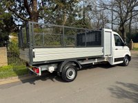 USED 2018 68 VOLKSWAGEN CRAFTER 2.0 TDI CR35 140BHP Startline FWD Euro 6 LWB L3 CAGED DROPSIDE TRUCK WITH TOOLBOX AIR CON+1 OWNER+EURO 6+
