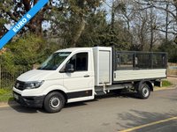 USED 2018 68 VOLKSWAGEN CRAFTER 2.0 TDI CR35 140BHP Startline FWD Euro 6 LWB L3 CAGED DROPSIDE TRUCK WITH TOOLBOX AIR CON+1 OWNER+EURO 6+