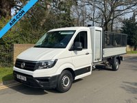 USED 2018 68 VOLKSWAGEN CRAFTER 2.0 TDI CR35 140BHP Startline FWD Euro 6 LWB L3 CAGED DROPSIDE TRUCK WITH TOOLBOX AIR CON+1 OWNER+EURO 6+