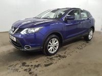 USED 2016 16 NISSAN QASHQAI 1.2 Petrol (DIG-T), Acenta Edition, 5 Door SUV, Manual, 2WD, Euro 6. FULL 12 MONTH MOT WITH EVERY CAR