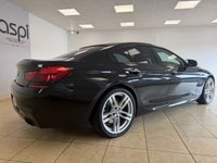 USED 2014 64 BMW 6 SERIES GRAN COUPE 4.4 650i V8 M Sport Saloon 4dr Petrol Auto Euro 6 (s/s) (450 ps) IVORY WHITE DAKOTA LEATHER, BMW PROFESSONAL SATELLITE NAVIGATION, ELECTRIC GLASS SUNROOF, 20&rdquo; M DOUBLE SPOKE ALLOY WHEELS, HEAD UP DISPLAY, HEATED FRONT SEATS, SURROUND VIEW, FRONT & REAR PARKING SENSORS, COMFORT ACCESS SYSTEM, REVERSING ASSIST CAMERA, ELECTRIC FRONT SEATS WITH LUMBAR SUPPORT AND MEMORY, SOFT CLOSE DOORS, HEAD UP DISPLAY HEATED FRONT SEATS, CRUISE CONTROL, DSC, HIGH BEAM ASSIST, KEYLESS