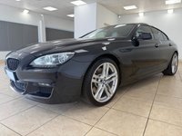 USED 2014 64 BMW 6 SERIES GRAN COUPE 4.4 650i V8 M Sport Saloon 4dr Petrol Auto Euro 6 (s/s) (450 ps) IVORY WHITE DAKOTA LEATHER, BMW PROFESSONAL SATELLITE NAVIGATION, ELECTRIC GLASS SUNROOF, 20&rdquo; M DOUBLE SPOKE ALLOY WHEELS, HEAD UP DISPLAY, HEATED FRONT SEATS, SURROUND VIEW, FRONT & REAR PARKING SENSORS, COMFORT ACCESS SYSTEM, REVERSING ASSIST CAMERA, ELECTRIC FRONT SEATS WITH LUMBAR SUPPORT AND MEMORY, SOFT CLOSE DOORS, HEAD UP DISPLAY HEATED FRONT SEATS, CRUISE CONTROL, DSC, HIGH BEAM ASSIST, KEYLESS