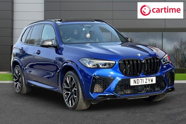 View our BMW X5 M 4.4i V8 Competition SUV 5dr Petrol Auto xDrive Euro 6 (s/s) (625 ps) &pound;30,015 Upgraded Extras, Panorama Glass Sky Roof, Driving Assistant Professional, Ultimate Package, M Drivers Package