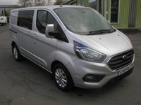 USED 2019 19 FORD TRANSIT CUSTOM 2.0 320 EcoBlue Limited Crew Van Double Cab 5dr L1 H1 Euro 6 (6 Seat) (130 ps) - NO VAT Air Con, 43000 miles, Recent Timing Belt fitted