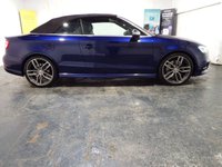 USED 2018 18 AUDI S3 2.0 TFSI Cabriolet 2dr Petrol S Tronic quattro Euro 6 (s/s) (310 ps) 6 SERVICES-SAT NAV-A/C-ALLOYS-PADDLE SHIFT AUTO-PARKING SENSORS-