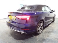 USED 2018 18 AUDI S3 2.0 TFSI Cabriolet 2dr Petrol S Tronic quattro Euro 6 (s/s) (310 ps) 6 SERVICES-SAT NAV-A/C-ALLOYS-PADDLE SHIFT AUTO-PARKING SENSORS-
